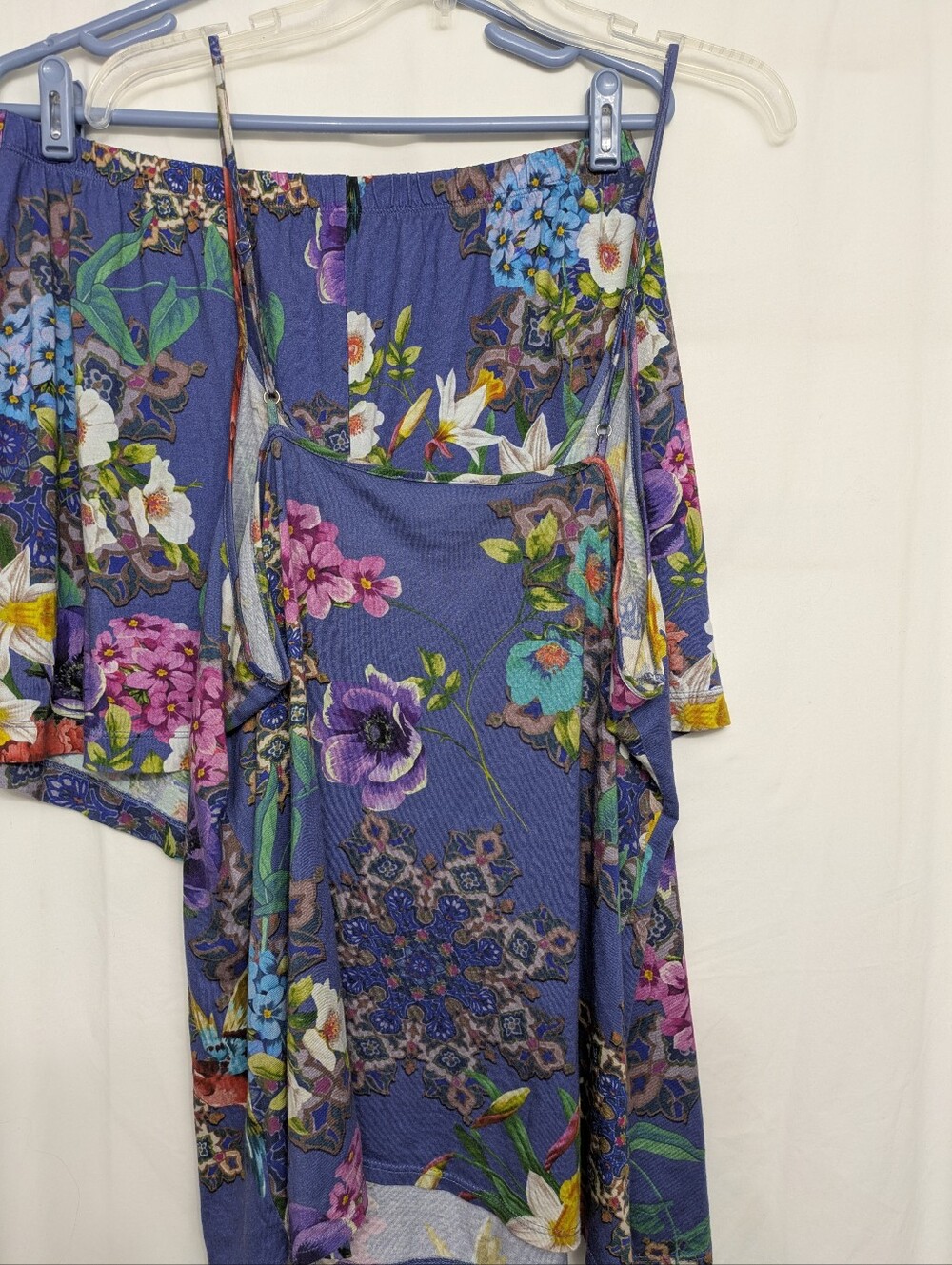 Johnny Was L Floral Pima Cotton Modal Cami Shorts Lounge Set - Picture 5 of 8